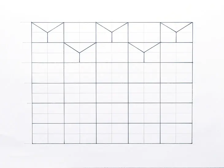 Eine geometrische Zeichnung für eine optische Täuschung. Foto: Johanna Rundel