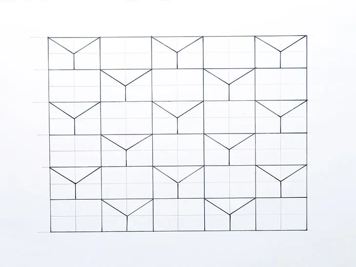 Ein geometrische Zeichnung für eine optische Täuschung. Foto: Johanna Rundel