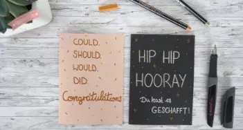 Wir haben für Sie die schönsten Sprüche zur bestandenen Prüfung zusammengestellt. Mehr dazu bei LAESE in Laupheim und Munderkingen und im Onlineshop.