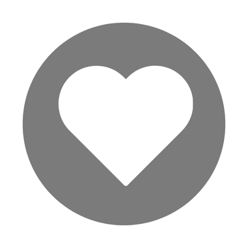 Grauer Button mit weiter Illustration eines Herzens