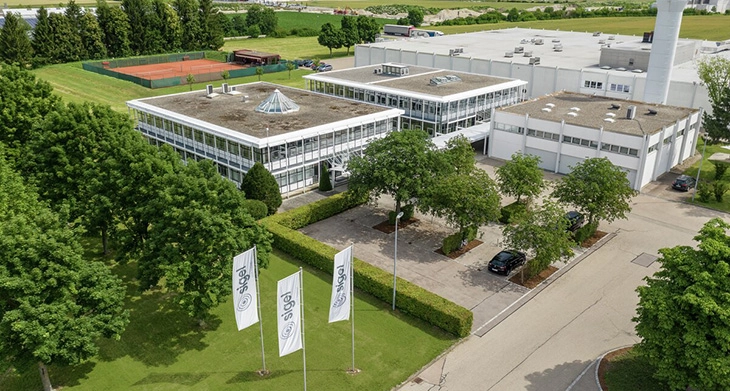 Luftaufnahme des modernen SIGEL-Firmengebäudes