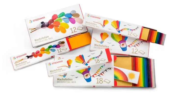 Produktbild verschiedener Wachsfolienpackungen von STOCKMAR