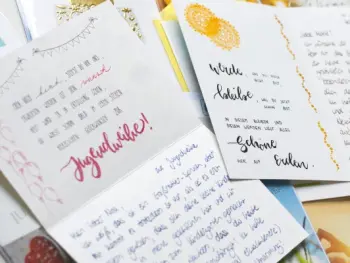 Handgeschrieben Karte zur Kommunion