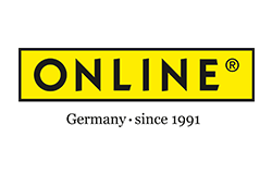 Logo der Marke Online in gelb.