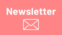 Das Wort "Newsletter" mit einem Umschlag Icon.