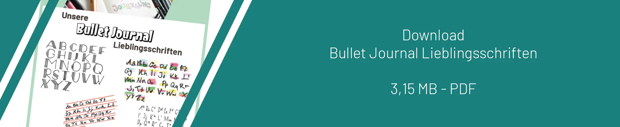 Downloadbutton für 24 Bullet Journal Lieblingsschriften