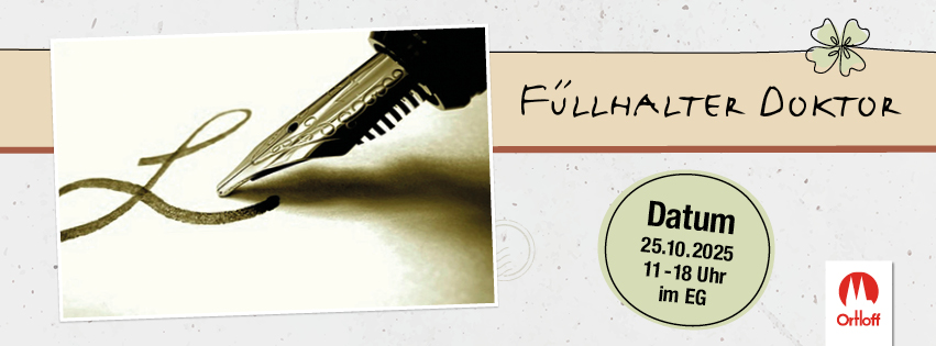 Ein Füller, der mit schwarzer Tinte ein "L" in Scheribschrift schreibt.