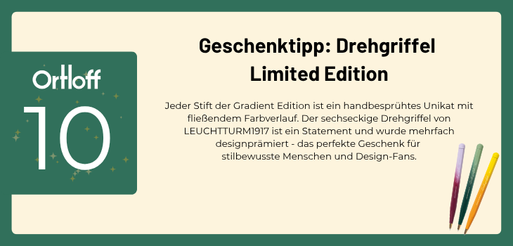 Türchen Nummer 10 des Ortloff Adventskalenders.