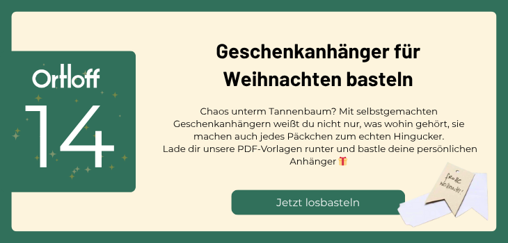 Türchen Nummer 14 des Ortloff Adventskalenders.