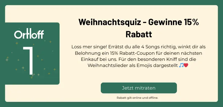 Türchen Nummer 1 des Ortloff Adventskalenders.