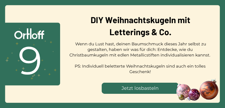 Türchen Nummer 9 des Ortloff Adventskalenders.