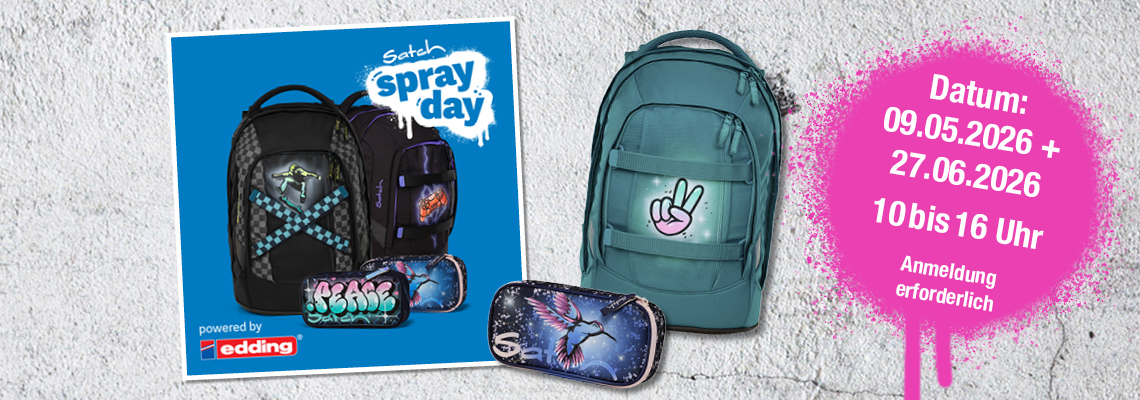 Grafik mit Bewerbung des satch spray days