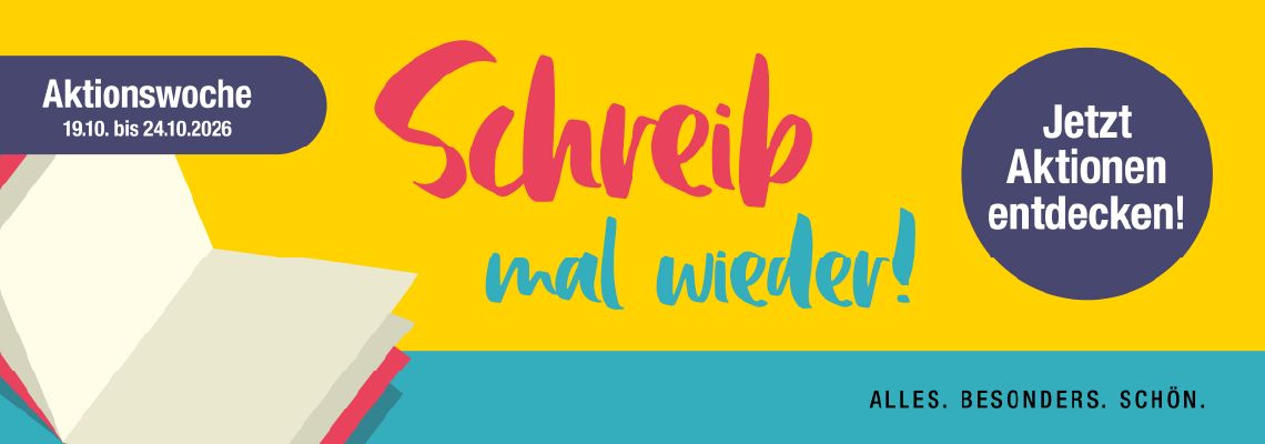 Grafik zur Bewerbung der Woche des Schreibens