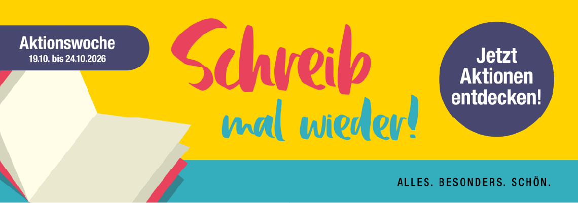 Grafik zur Bewerbung der Woche des Schreibens