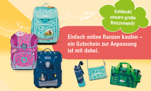 Grafik zur Bewerbung des Gutscheins zur Ranzenanpassung