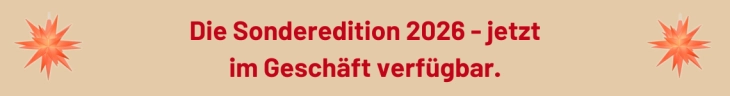 Grafik mit Bewerbung der neuen Sonderedition Herrnhuter Sterne