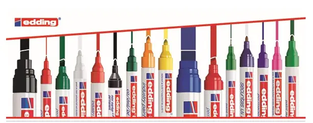 Das Bild zeigt verschiedene edding Sorten.