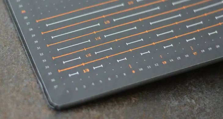 Nahaufnahme des eingedruckten Grid Guides im Bullet Journal Edition 2 von LEUCHTTURM1917.
