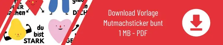 Grafik zum Download „Mutmachsticker bunt“
