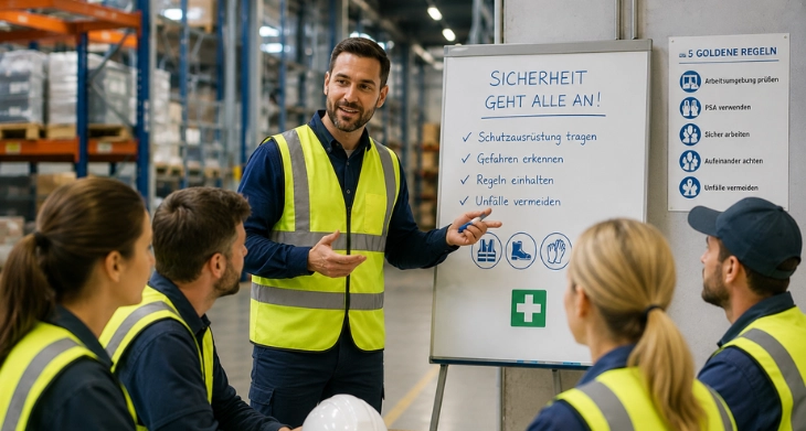 Sicherheitsunterweisung im modernen Lager