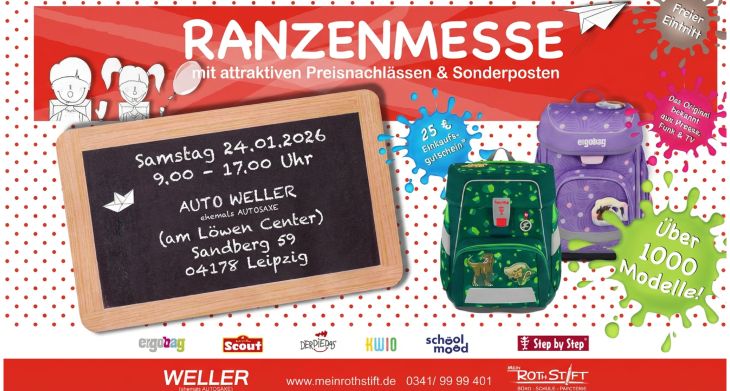 Banner für die Leipziger Schulranzenmesse von MeinRothstift.