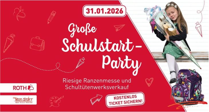 Banner für die Schulranzenmesse in Zwickau von MeinRothstift.