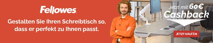 Eine Cashback Aktion zu Schreibtischen.
