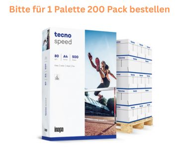 Abbildung einer Packung Kopierpapier inkl. Palette Kopierpapier