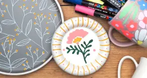 Keramik bemalen: Blumen ✿ EINFACHE Ideen | KOSTENLOSE Vorlagen von Sutter aus [[haendler-ort].
