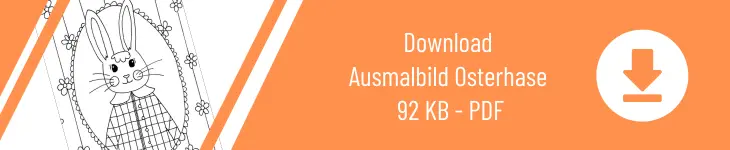 Grafik zum Download „Download Vorlage Ausmalbild Osterhase“