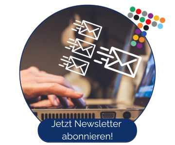 Das Wort "Newsletter" mit einem Umschlag Icon.