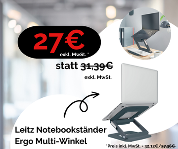 Eine Grafik mit dem Leitz Notebookständer