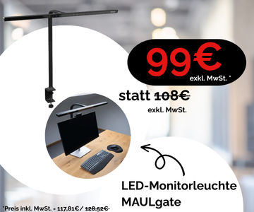 Eine Grafik mit der MAULgate Monitorleuchte