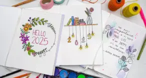 Bullet Journal: Ideen Deckblatt ♥ – 3 tolle Designs zum Download ↓ findest du bei Trugge in Geseke
