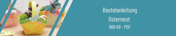 Downloadbanner mit Bildvorschau und dem Text „Download Vorlage Osternest"