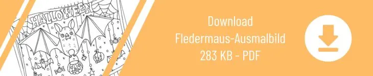 Grafik zum Download "Halloween-Ausmalbild Fledermaus"