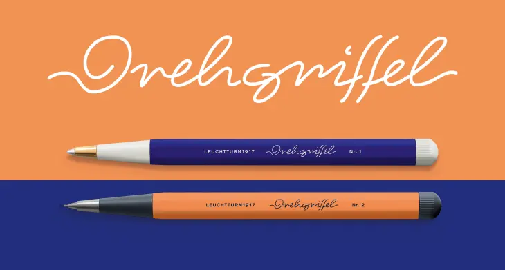 Drehgriffel Nr.1 und Drehgriffel Nr. 2 von LEUCHTTURM1917. 