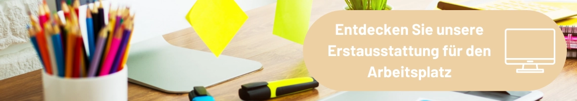 Schreibtisch mit Erstaustattung