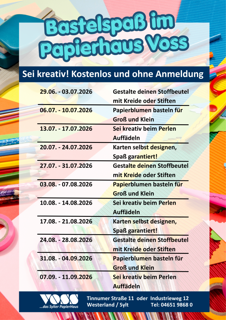 Bild zur Bewerbung des Ferien-Bastelspaß bei Voss