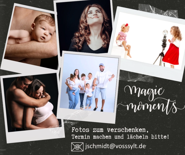 Mehrere Polaroids als Collage mit Kontaktdaten zum Fotograf Jens Schmidt