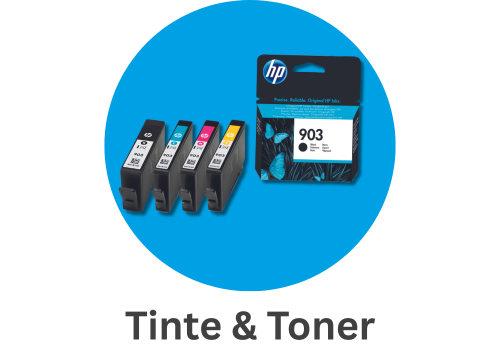 Tinte & Toner auf blauem Hintergrund