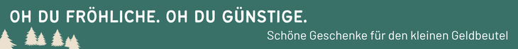 Grafik mit dem Text „Weihnachten ist nur einmal im Jahr. Reicht auch. Unsere Zero-Stress-Geschenkideen“
