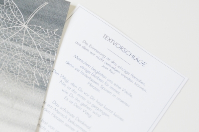 Textvorschlag für ein Kondolenzschreiben