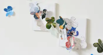 So gestalten Sie Upcycling-Deko aus alten Grußkarten und Leinwänden. Bei WEISS in Braunschweig und im Onlineshop finden Sie alles für Ihre Umsetzung.