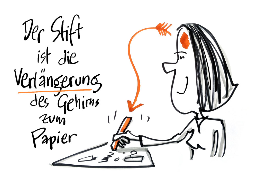Der Stift ist die Verlängerung unseres Gehirns zum Papier