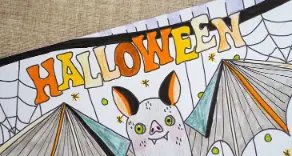 Halloween Ausmalbild ☠️ Fledermaus | KOSTENLOSE Downloadvorlage ⬇️ von WEISS aus Braunschweig