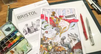Von der Idee zur Zeichnung: Illustrator Max Tiedtke erklärt uns, wie ein Comic entsteht. Bei Weyers-Kaatzer in Aachen und im Onlineshop