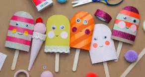 Eis mit Kindern basteln ✄ – aus Klopapierrollen | Idee und Anleitung von Weyers-Kaatzer aus Aachen