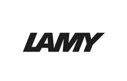 Logo der Marke Lamy in schwarz auf weißem Grund.