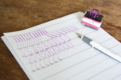 Schwungübungen auf Blatt